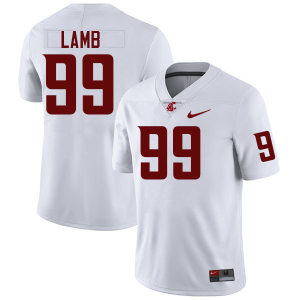 Men #99 Bryson Lamb Washington State Cougars College Football Jerseys Stitched-White